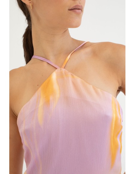 Vestido Aruba Flores Lila