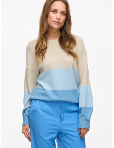 Viril Open O-neck Blue