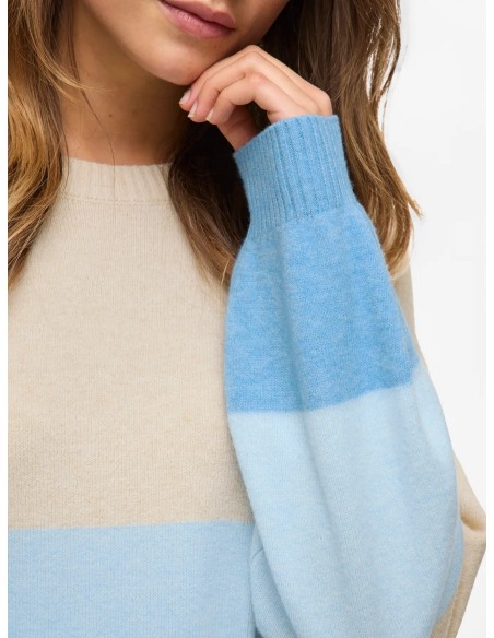 Viril Open O-neck Blue