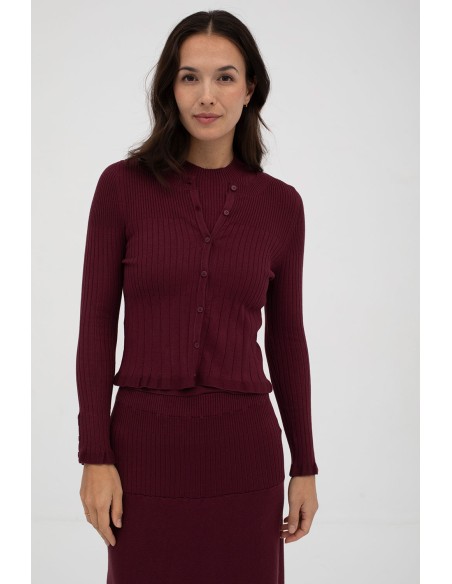 Sufouh Cardigan Granate