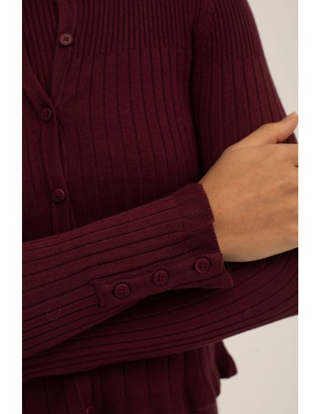 Sufouh Cardigan Granate