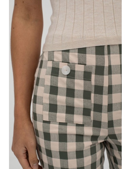 Pantalon Malasa?a Verde-oscuro