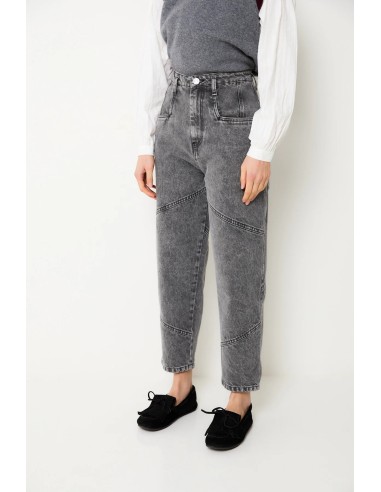 Jeans Cortes Bleach Gris