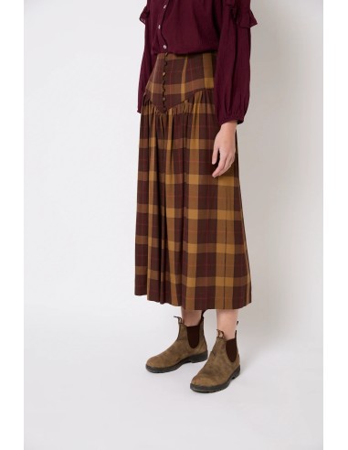 Falda Fede Madras Marron