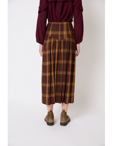 Falda Fede Madras Marron