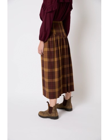 Falda Fede Madras Marron