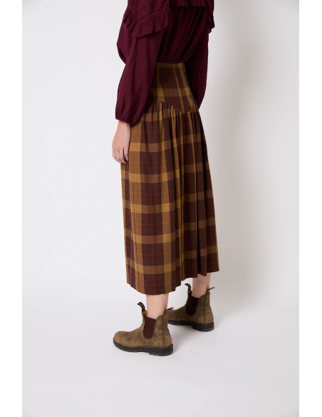 Falda Fede Madras Marron