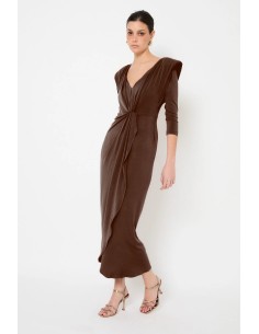 Vestido Diecisiete Punto Marron