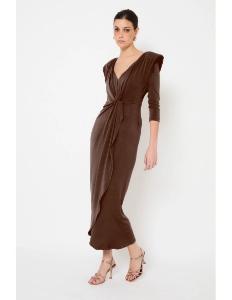 Vestido Diecisiete Punto Marron