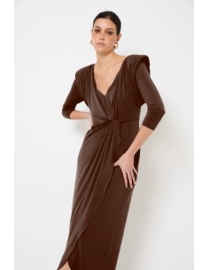 Vestido Diecisiete Punto Marron 2