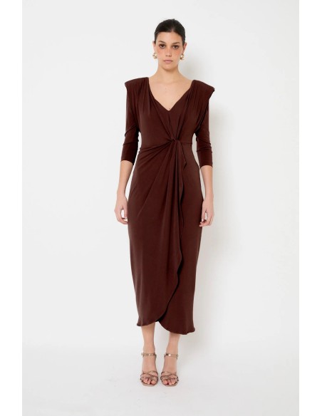 Vestido Diecisiete Punto Marron