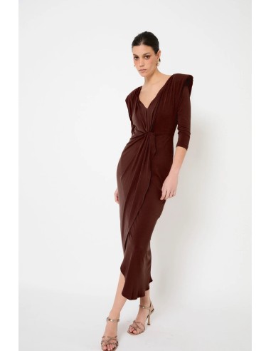 Vestido Diecisiete Punto Marron