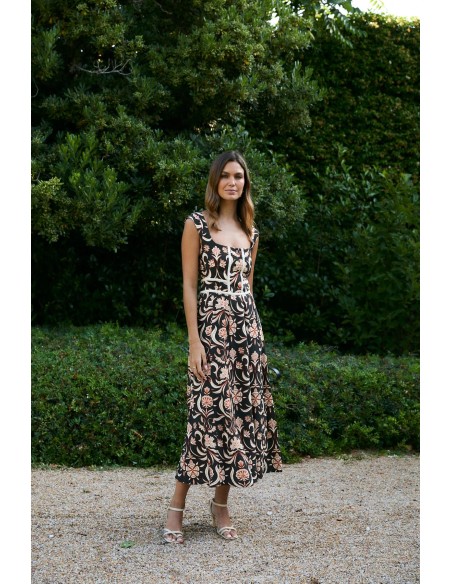 Vestido Corse Indiana Negro