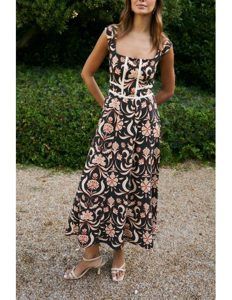 Vestido Corse Indiana Negro