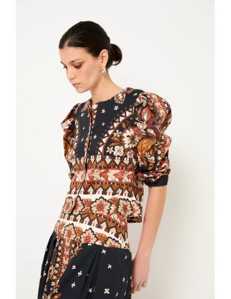 Chaqueta Farol Cenefa Negro