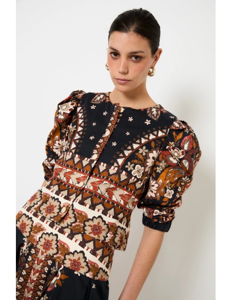 Chaqueta Farol Cenefa Negro