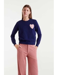 Jersey Print Corazon Navy