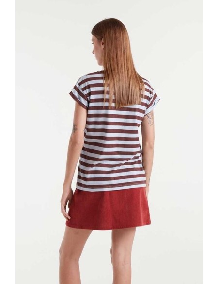 Camiseta Luna Rayas Brown