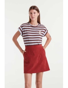 Camiseta Luna Rayas Brown