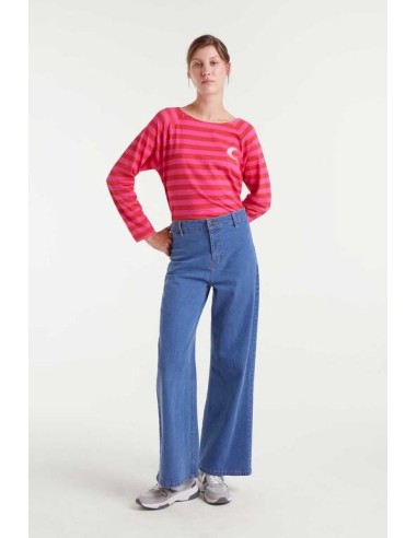 Camiseta Moon  Rayas Rosa