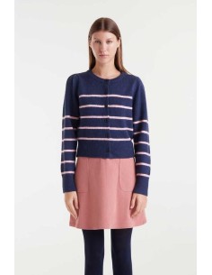 Cardigan Punto Marinera Navy_rosa