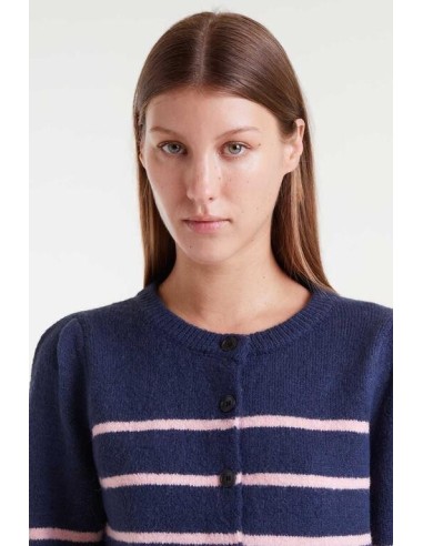 Cardigan Punto Marinera Navy_rosa