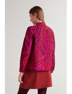 Camisa Fedora Abstract Negro/rojo 2