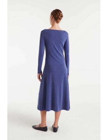 Vestido Shinny Midi Blue