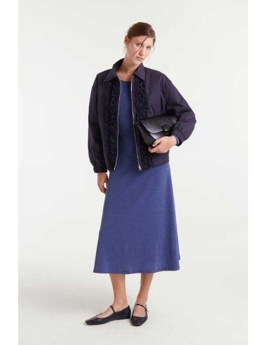 Vestido Shinny Midi Blue