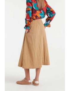 Falda Tecnica Midi Camel 2