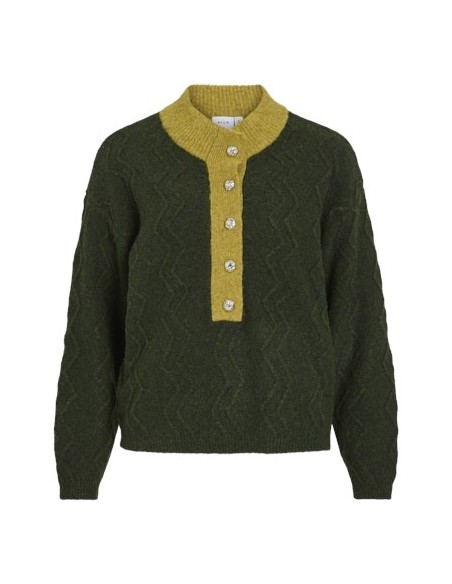 Vichino Button Knit Cardigan Deep-depths