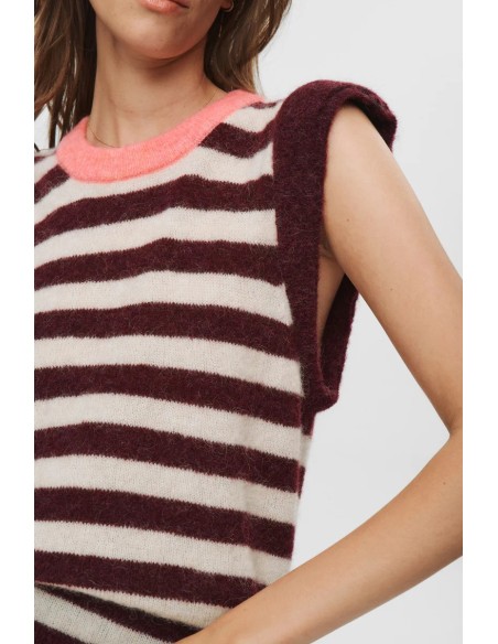 Chaleco Nuciara Riette Stripe Winetasting