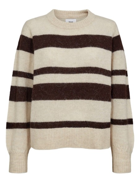 Jersey Nuriette Wide Stripe Black/coffee