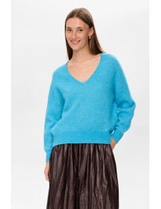 Nuriette V-neck Pullover Aquarius