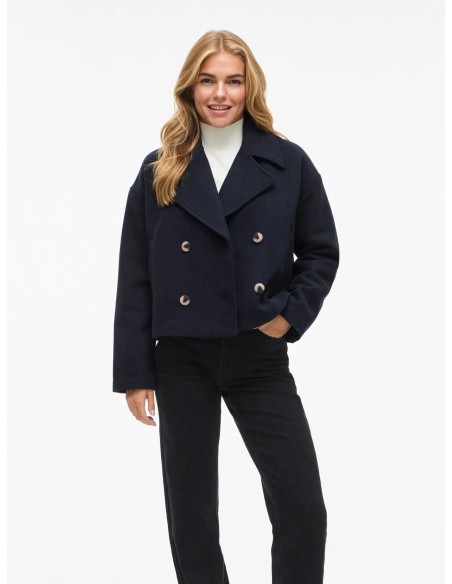 Abrigo Vikamina Vneck Navy