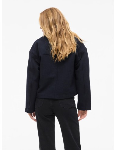 Abrigo Vikamina Vneck Navy