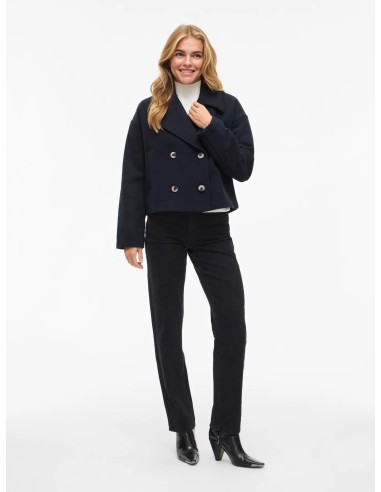 Abrigo Vikamina Vneck Navy