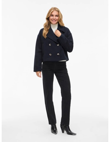 Abrigo Vikamina Vneck Navy