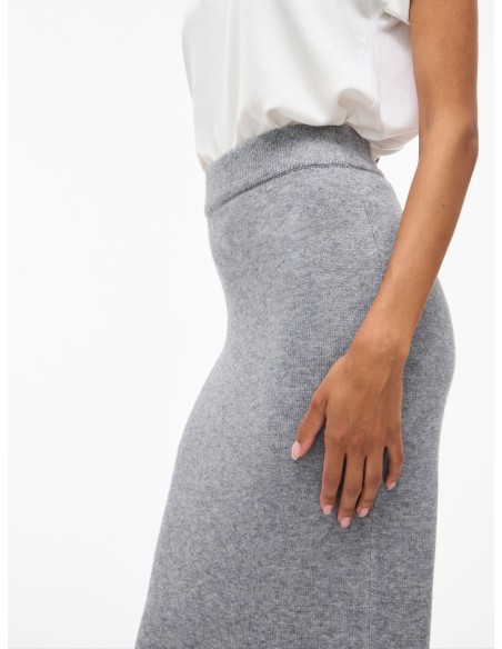 Viril Ankle Knit Skirt Medium-grey