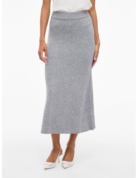 Viril Ankle Knit Skirt Medium-grey