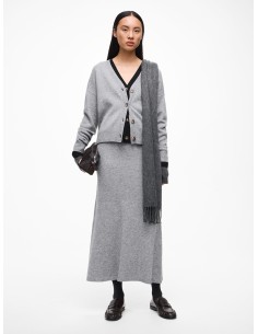 Viril Ankle Knit Skirt Medium-grey