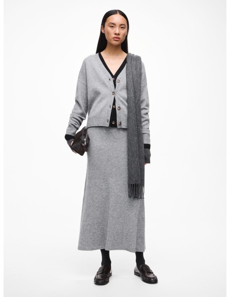 Viril Ankle Knit Skirt Medium-grey