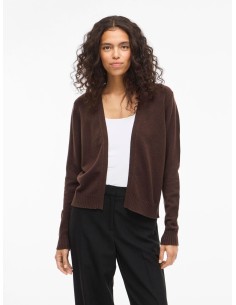 Viril Short Knitt Cardigan Coffee-bean