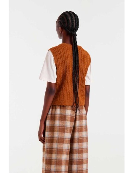 Chaleco Punto Canale Marron