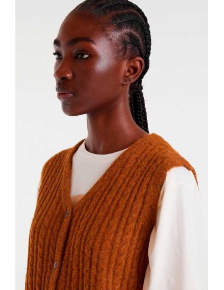 Chaleco Punto Canale Marron