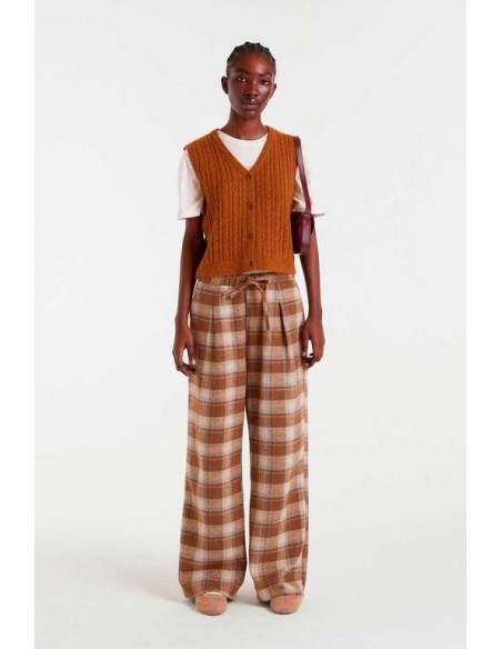 Chaleco Punto Canale Marron