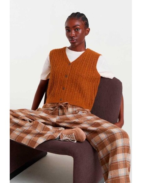 Chaleco Punto Canale Marron