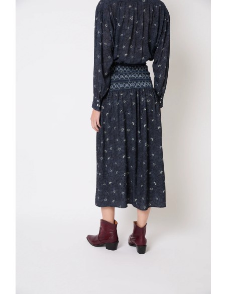 Falda Nido Greca Azul