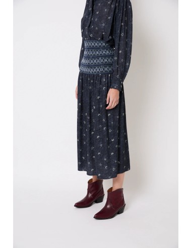 Falda Nido Greca Azul