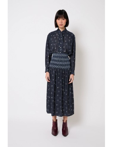 Falda Nido Greca Azul